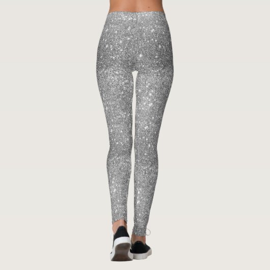Silver Glitter Sparkles Leggings (Achterkant)