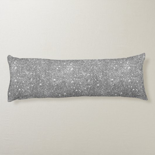 Silver Glitter Sparkles Lichaamskussen (Achterkant)