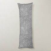 Silver Glitter Sparkles Lichaamskussen (Achterkant (Verticaal))