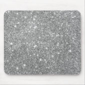 Silver Glitter Sparkles Muismat (Voorkant)