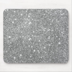 Silver Glitter Sparkles Muismat