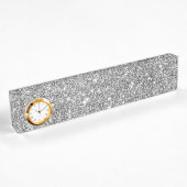 Silver Glitter Sparkles Naambordje