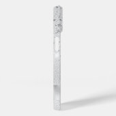 Silver glitter sparkles name script stijlvol Case-Mate iPhone case (Achterkant / Rechts)