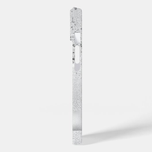 Silver glitter sparkles name script stijlvol Case-Mate iPhone case (Achterkant / Links)