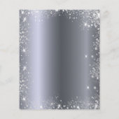 Silver glitter sparkles script bar menu (Achterkant)