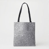 Silver Glitter Sparkles Tote Bag (Voorkant)