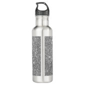Silver Glitter Sparkles Waterfles (Achterkant)