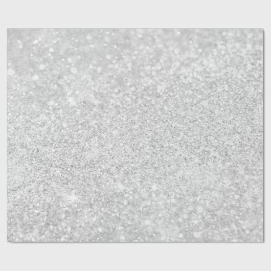 Silver Glitter Sparkley Cadeaupapier (Vlak)