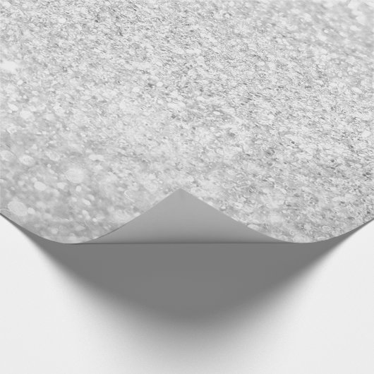Silver Glitter Sparkley Cadeaupapier (Hoek)