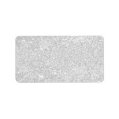 Silver Glitter Sparkley Etiket (Voorkant)