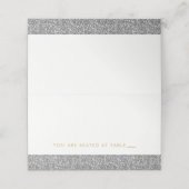 Silver Glitter Sparkly Grey Escort Place Kaarten Plaatskaartje (Buitenkant ongevouwen)
