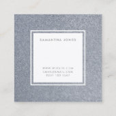 Silver Glitter Sparkly Moderne Interior Designer Vierkante Visitekaartje (Achterkant)