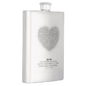 Silver Glitter Specialized BRIDAL PARTY Hip Flask Flacon (Rechts)