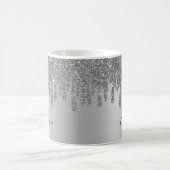 Silver Glitter Specialized Ceramic Coffee Mok (Center)