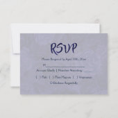Silver Glitter Splash over Royal Blue Rozen RSVP Kaartje (Achterkant)