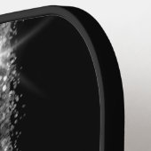 Silver Glitter Sport Racing Stripes Elegant Pickle Pickleball Paddle (Links Detail)