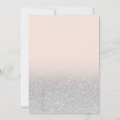 Silver glitter star moon cloud baby shower kaart (Achterkant)