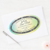 Silver Glitter Stars Product Labels Blauwgroen Gee (Envelop)