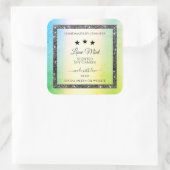 Silver Glitter Stars Product Labels Blauwgroen Gee (Tas)