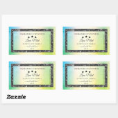 Silver Glitter Stars Product Labels Blauwgroen Gee (Vel)