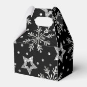 Silver Glitter Stars & Snowflakes Bedankdoosjes (Achterkant)