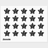 Silver Glitter Stars & Snowflakes Ster Sticker (Vel)