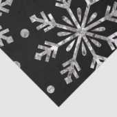 Silver Glitter Stars & Snowflakes Tissuepapier (Detail)