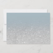 Silver glitter stoffig blauw Mrs vrijgezellenfeest Kaart (Achterkant)