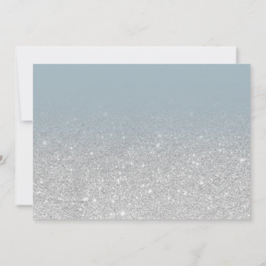 Silver glitter stoffig blauw Mrs vrijgezellenfeest Kaart (Achterkant)