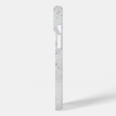 Silver glitter-stofmonogram, metallic naam Case-Mate iPhone case (Achterkant / Links)