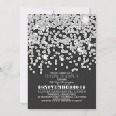 Silver Glitter String Lights vrijgezellenfeest Kaart (Voorkant)