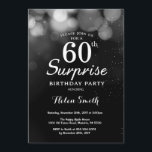 Silver Glitter Surprise 60th Birthday Invitation Kaart<br><div class="desc">Silver Glitter Surprise 60th Birthday Invitation Card. Volwassen verjaardag. Silver Glitter Bokeh Background 13e 15e 16e 18e 21e 30e 40e 50e 70e 80e 90e 100e. Elke leeftijd. Voor verdere aanpassing,  te klikken gelieve de knoop "van de Aanpassing het"en ons ontwerphulpmiddel te gebruiken om deze sjabloon te wijzigen.</div>
