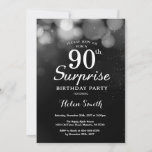 Silver Glitter Surprise 90th Birthday Invitation Kaart<br><div class="desc">Silver Glitter Surprise 90th Birthday Invitation Kaart. Volwassen verjaardag. Silver Glitter Bokeh Background 13e 15e 16e 18e 21e 30e 40e 50e 70e 80e 90e 100e. Elke leeftijd. Voor verdere aanpassing,  te klikken gelieve de knoop "van de Aanpassing het"en ons ontwerphulpmiddel te gebruiken om deze sjabloon te wijzigen.</div>