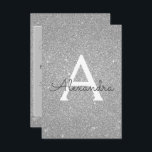 Silver Glitter Sweet 16 Save the Date Kaart<br><div class="desc">Silver Sparkle Glitter Sweet Sixteen Monogram Naam en Initiaal Bewaar de datum Verjaardagsfeestuitnodiging. Deze uitnodiging is perfect voor het Sparkle Glitter Sweet 16 Verjaardagsfeest dat in stijl wil vieren.</div>