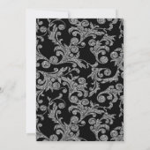 Silver Glitter Swirls Diamond Weddenschap Jubileum Kaart (Achterkant)