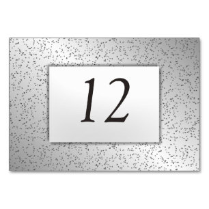 Silver Glitter Table Number Plaatskaarten Kaart