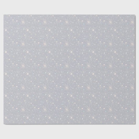 Silver Glitter Texture White Sparkling Diamond Cadeaupapier (Vlak)