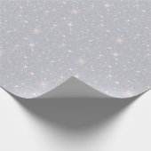 Silver Glitter Texture White Sparkling Diamond Cadeaupapier (Hoek)