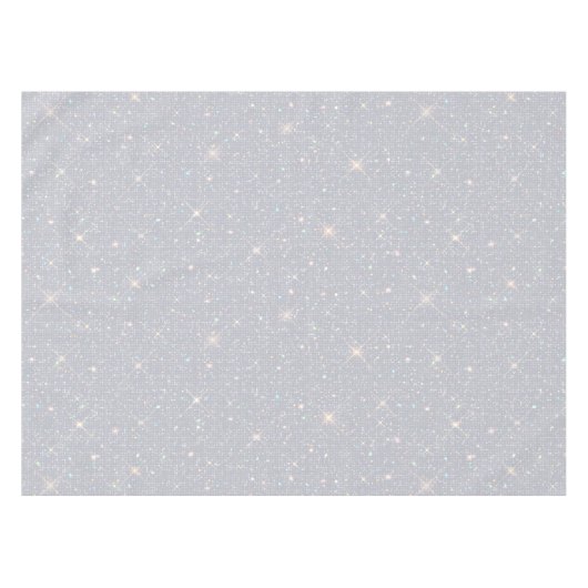 Silver Glitter Texture White Sparkling Diamond Tafelkleed (Voorkant (Horizontaal))