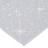 Silver Glitter Texture White Sparkling Diamond Tafelkleed (Gekanteld)