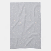 Silver Glitter Texture White Sparkling Diamond Theedoek (Verticaal)
