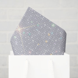 Silver Glitter Texture White Sparkling Diamond Tissuepapier