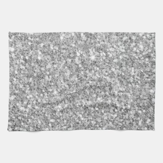 Silver Glitter Theedoek (Horizontaal)