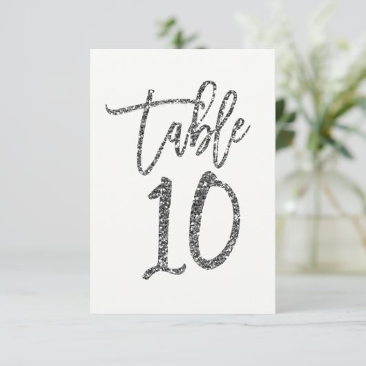 Silver Glitter Trendy de Lijst van het Manuscript  Kaart (Staand voorkant)