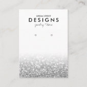 Silver Glitter Trendy Earring Display Kaart Visitekaartje (Voorkant)