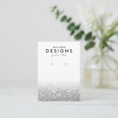 Silver Glitter Trendy Earring Display Kaart Visitekaartje (Staand voorkant)