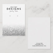 Silver Glitter Trendy Earring Display Kaart Visitekaartje (Voorkant / Achterkant)