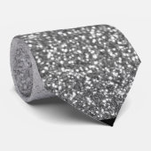 Silver Glitter Trendy Ombre Fading Metallic Stropdas (Opgerold)