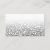 Silver Glitter Trendy Salon Dank u Visitekaartje (Achterkant)