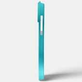 Silver Glitter Turquoise Blue Girly Signature Case-Mate iPhone Case (Achterkant / Links)